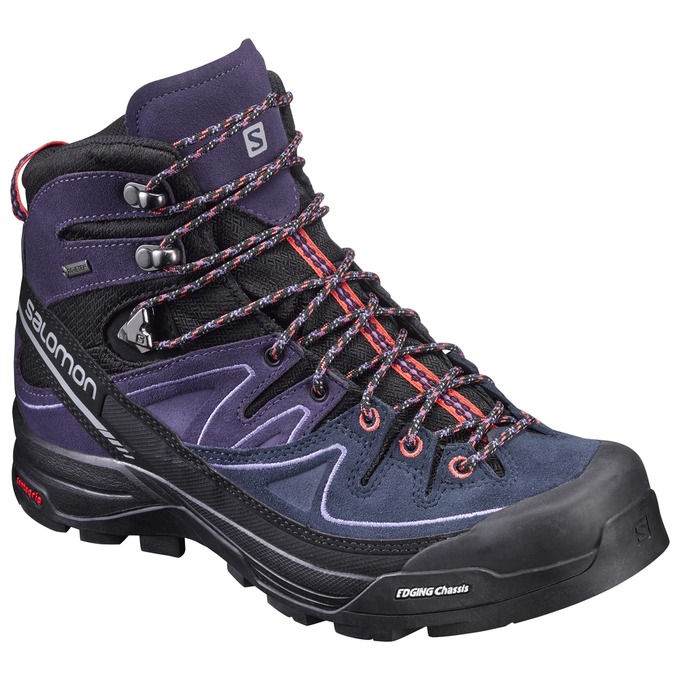 Salomon Singapore Mens Hiking Boots - X ALP MID LTR GTX® W Dark Blue/Black | 71402-TCLW